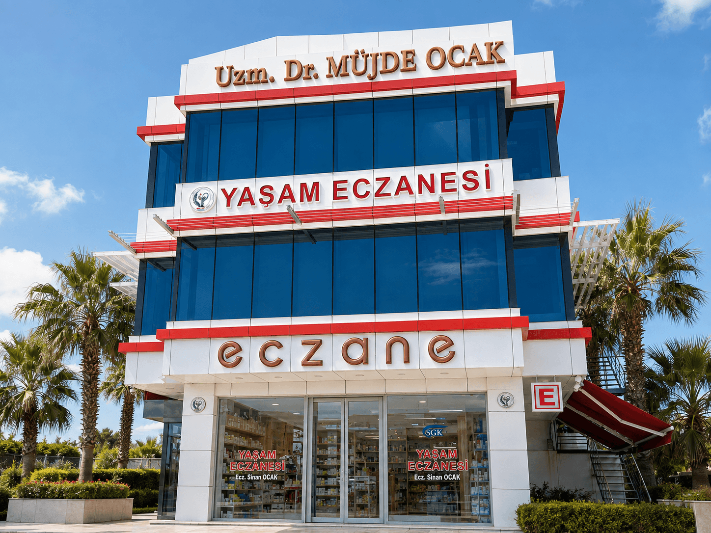 Uzm. Dr. Müjde Ocak Medikal Estetik kliniğinin bulunduğu binanın dış görünümü, Dörtyol / Hatay